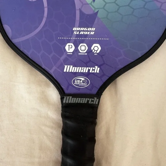 Monarch Purple and Green Pickleball Paddle - Picture 3 of 7